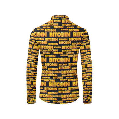Bitcoin Pattern Print Design DO03 Men's Long Sleeve Shirt
