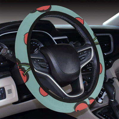 Cherry Pattern Print Design CH03 Steering Wheel Cover with Elastic Edge