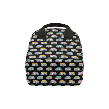 Camper Pattern Camping Themed No 2 Print Insulated Lunch Bag