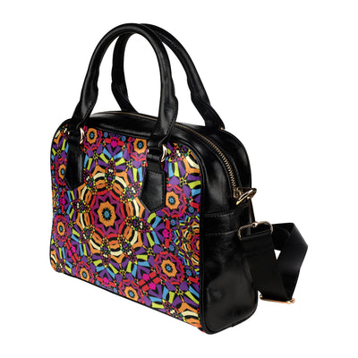 Kaleidoscope Pattern Print Design 01 Shoulder Handbag