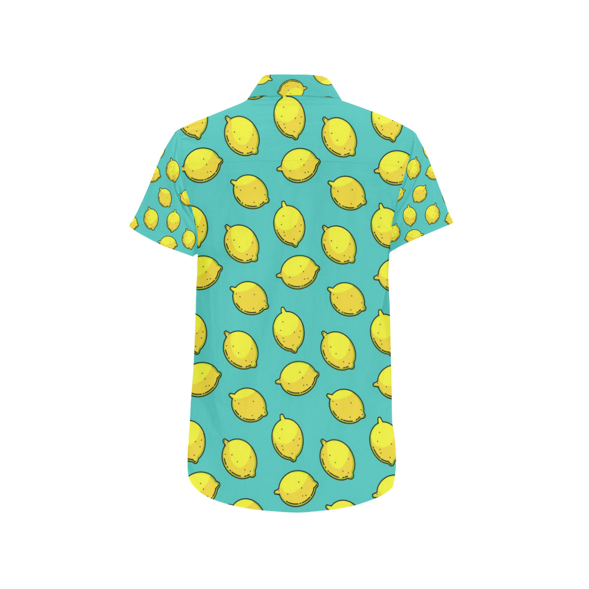 Lemon Pattern Print Design LM04 Men's Short Sleeve Button Up Shirt