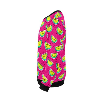 Watermelon Pattern Print Design WM04 Men Long Sleeve Sweatshirt