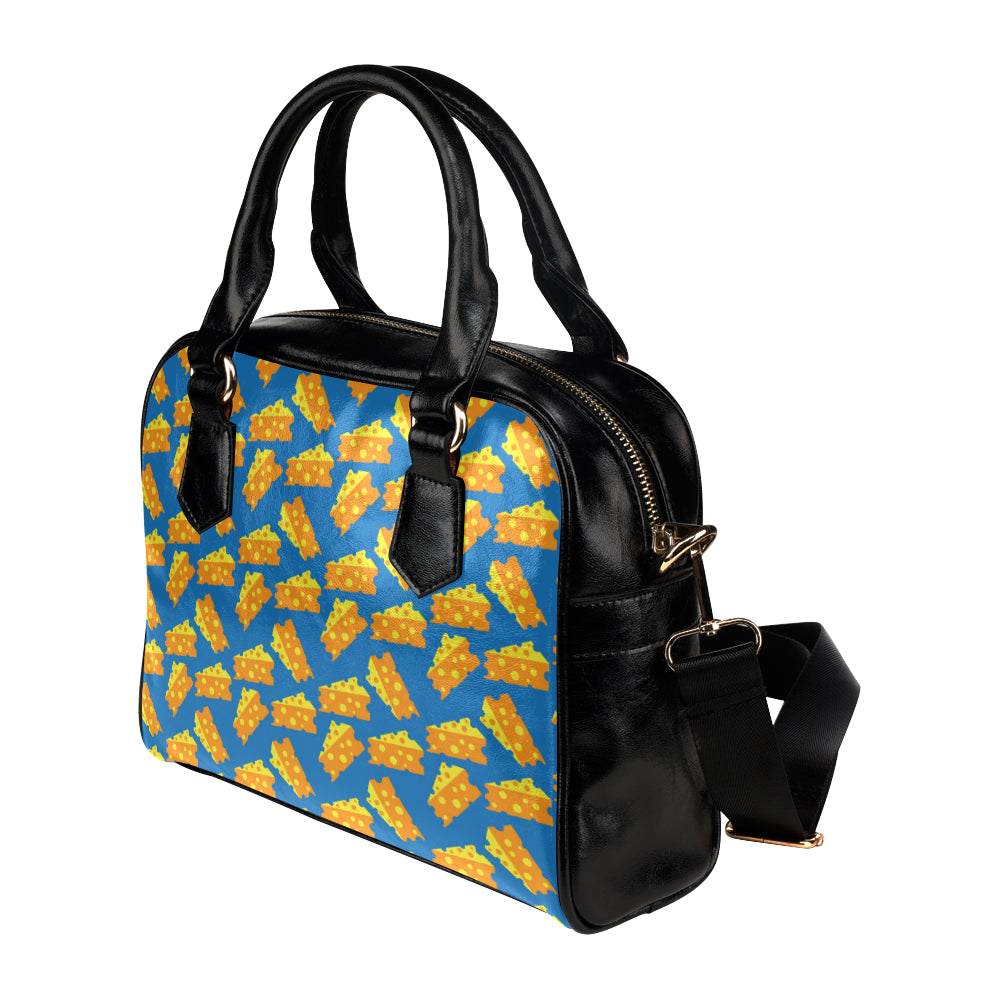 Cheese Pattern Print Design 05 Shoulder Handbag
