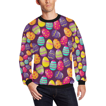 Easter Eggs Pattern Print Design RB04 Men Long Sleeve Sweatshirt