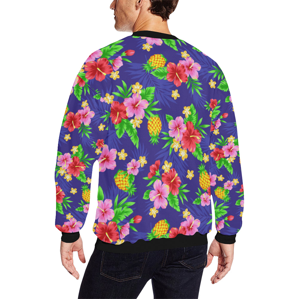 Hawaiian Themed Pattern Print Design H05 Men Long Sleeve Sweatshirt
