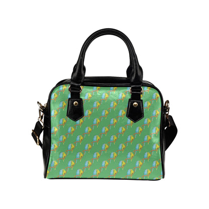 Budgerigar Pattern Print Design 01 Shoulder Handbag
