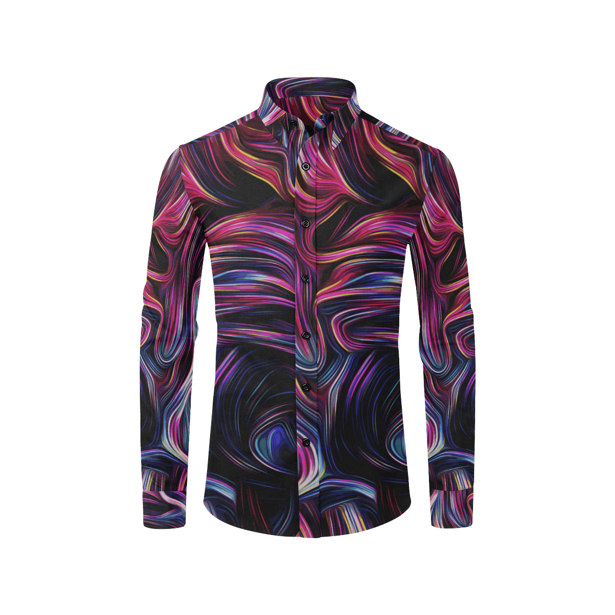 Liquid Pattern Print Design 01 Men's Long Sleeve Shirt