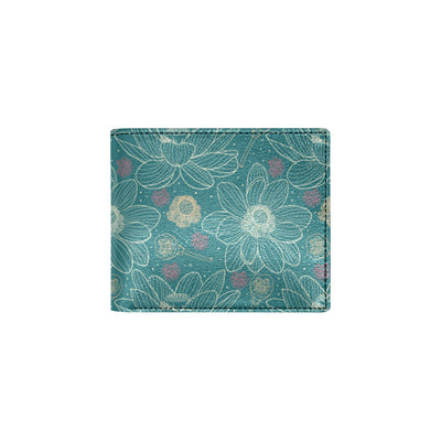 Lotus Pattern Print Design 01 Men's ID Card Wallet