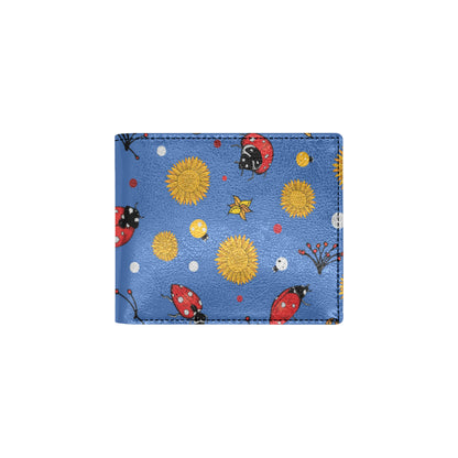 Ladybug Pattern Print Design 05 Men's ID Card Wallet