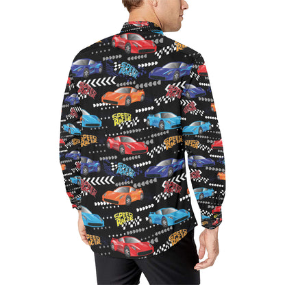 Racing Pattern Print Design A05 Men's Long Sleeve Shirt