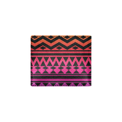 Rainbow Tribal Pattern Print Design A02 Men's ID Card Wallet