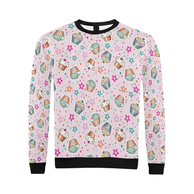 Cupcake Pattern Print Design CP03 Men Long Sleeve Sweatshirt