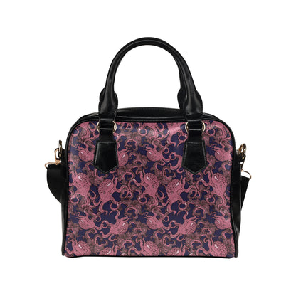 Octopus Pattern Print Design A03 Shoulder Handbag