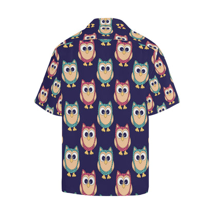 Owl Pattern Print Design A06 Men's Hawaiian Shirt