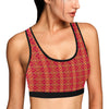 Southwest Aztec Design Themed Print Sports Bra