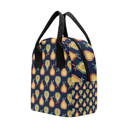Pear Pattern Print Design PE03 Insulated Lunch Bag