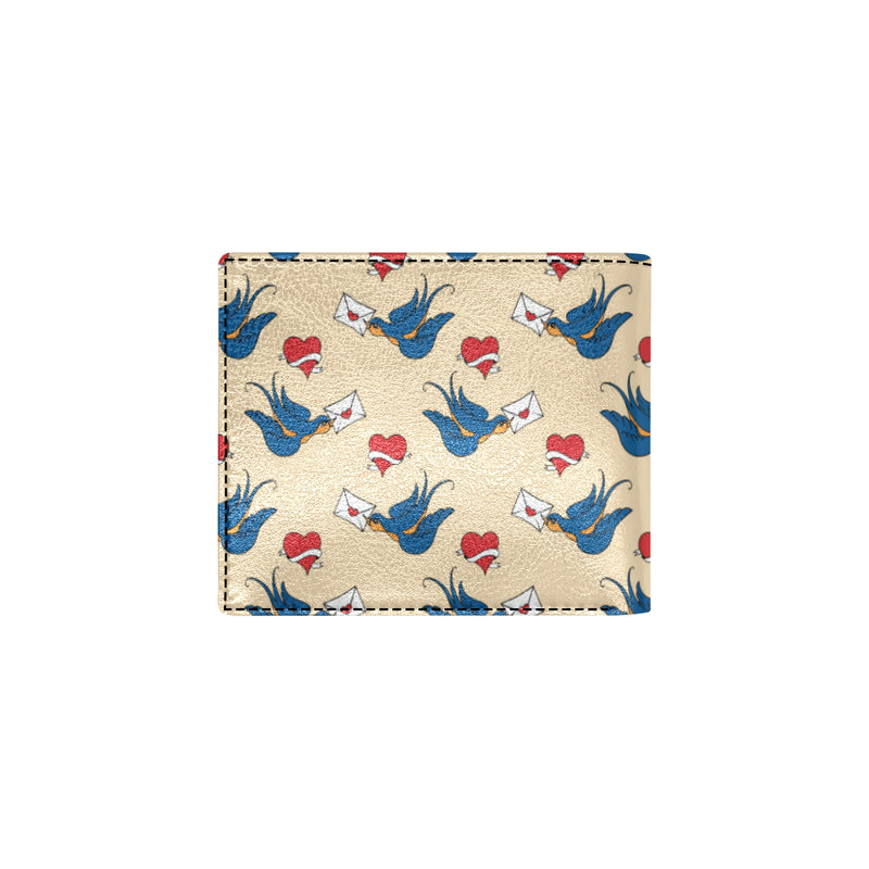 Swallow Bird Pattern Print Design 05 Men's ID Card Wallet