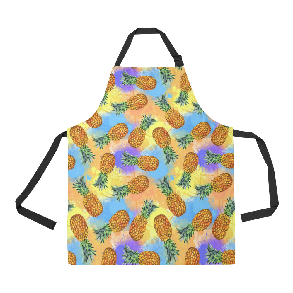 Pineapple Pattern Print Design PP09 Apron with Pocket