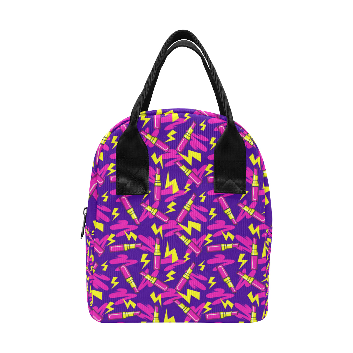 Lipstick Pattern Print Design LT04 Insulated Lunch Bag