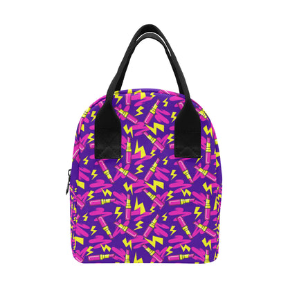 Lipstick Pattern Print Design LT04 Insulated Lunch Bag