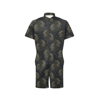 KOI Fish Pattern Print Design 02 Men's Romper