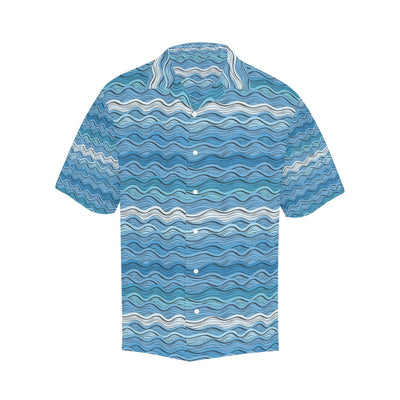 Wave Print Design LKS301 Men's Hawaiian Shirt