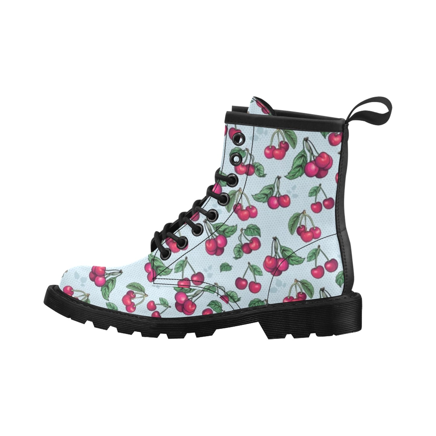 Cherry Pattern Print Design CH01 Women's Boots