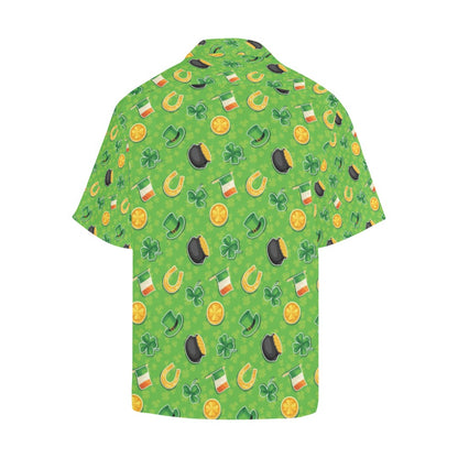 Shamrock Saint Patrick's Day Print Design LKS302 Men's Hawaiian Shirt