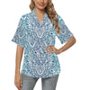 Angel Wings Boho Design Themed Print Women's Hawaiian Shirt