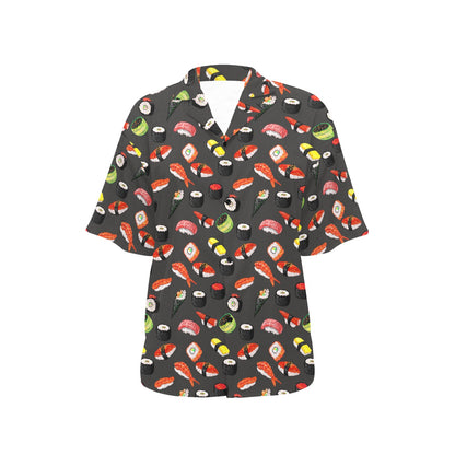 Sushi Design Print Women's Hawaiian Shirt