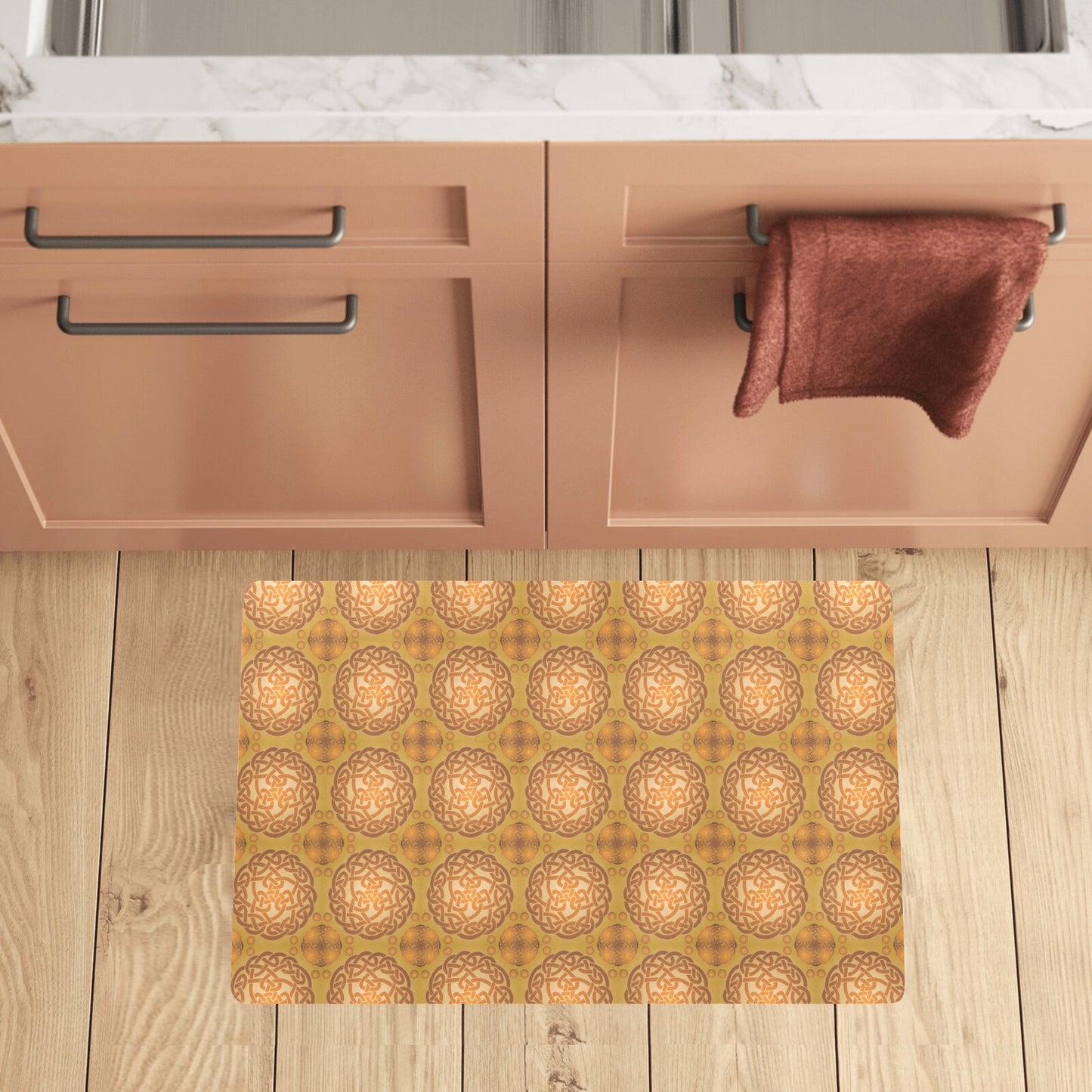 Celtic Pattern Print Design 01 Kitchen Mat