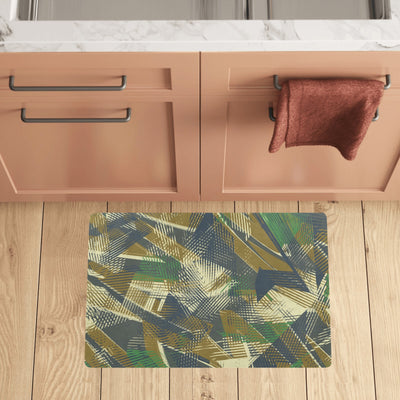 Military Camouflage Pattern Print Design 01 Kitchen Mat