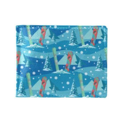 Snowboard Print Design LKS301 Men's ID Card Wallet