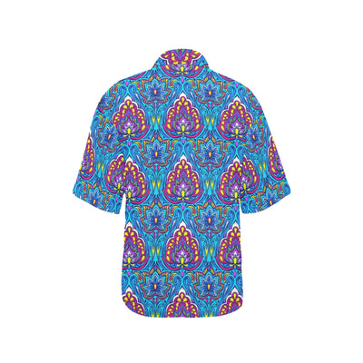 lotus Boho Pattern Print Design LO010 Women's Hawaiian Shirt