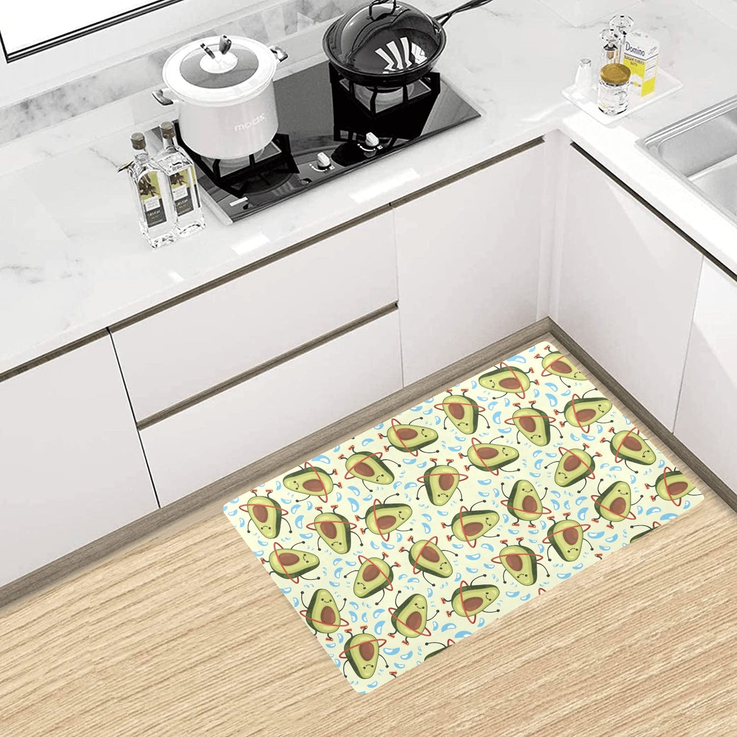 Avocado Pattern Print Design AC02 Kitchen Mat