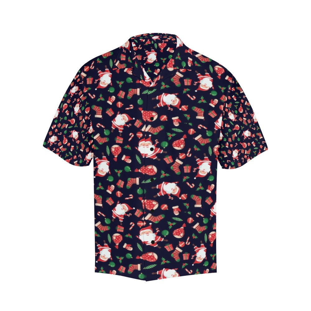 Santa Christmas Themed Print Design LKS304 Men's Hawaiian Shirt
