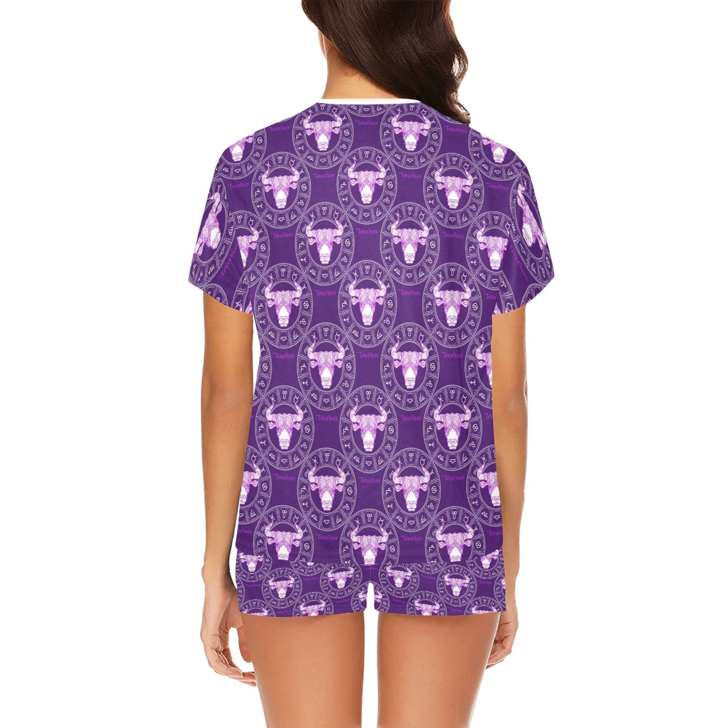 Taurus Print Design LKS303 Women's Short Pajama Set