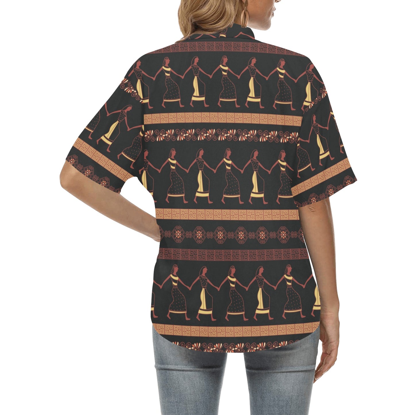 Ancient Greek Human Print Design LKS306 Women's Hawaiian Shirt