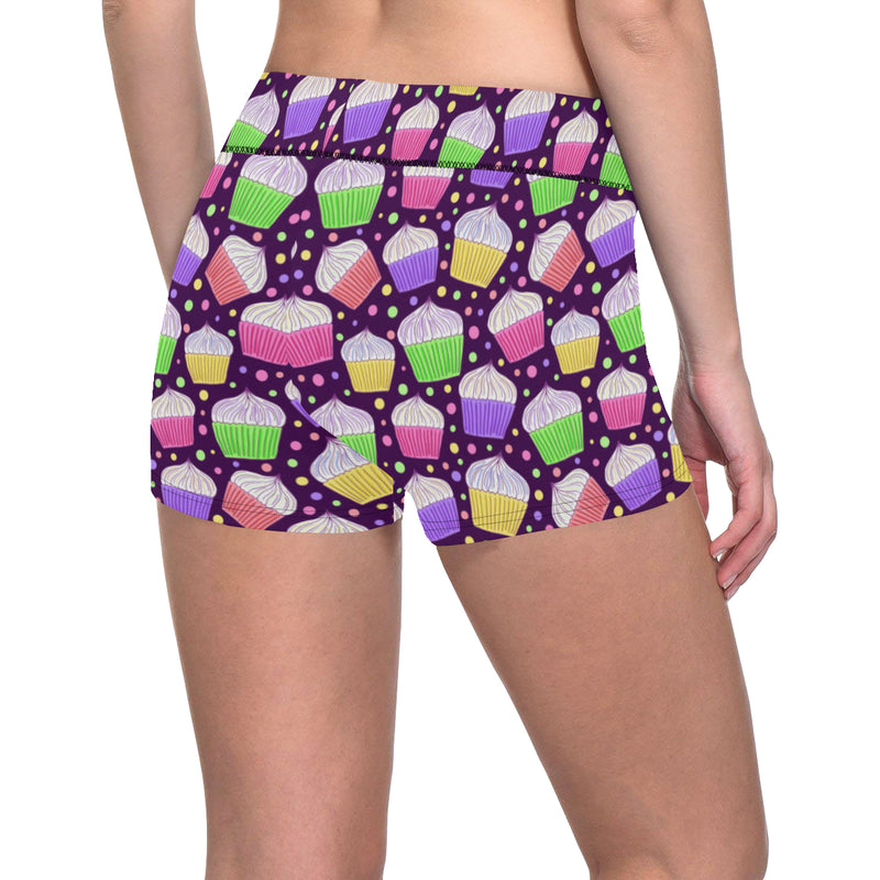 Cupcake Pattern Print Design CP07 Yoga Shorts