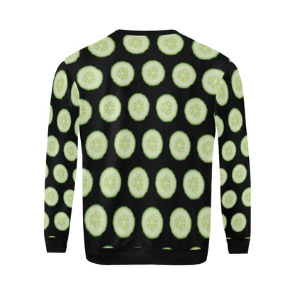 Cucumber Pattern Print Design CC02 Men Long Sleeve Sweatshirt