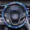 Camellia Pattern Print Design CM05 Steering Wheel Cover with Elastic Edge