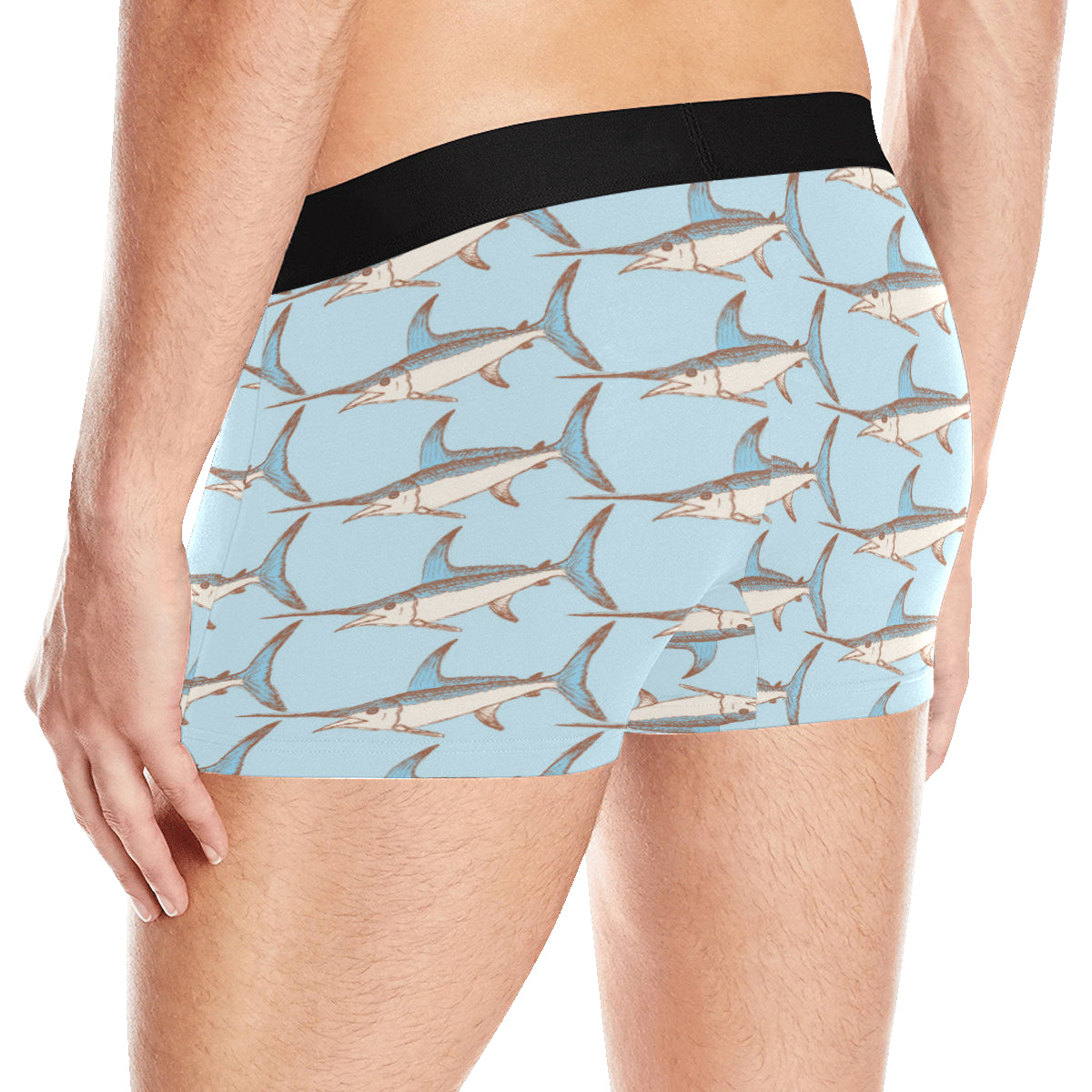 Swordfish Pattern Print Design 01 Men's Boxer Briefs