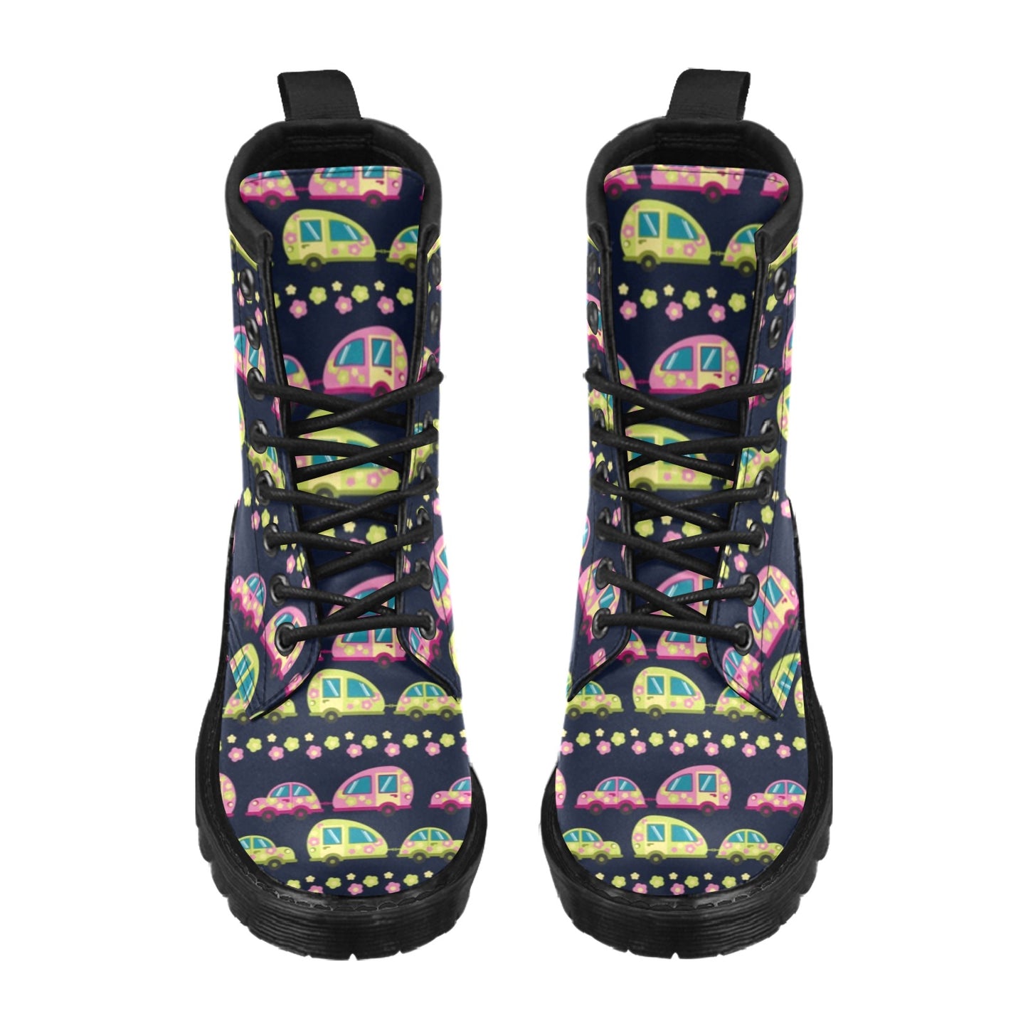 Camper Cute Camping Design No 3 Print Women's Boots
