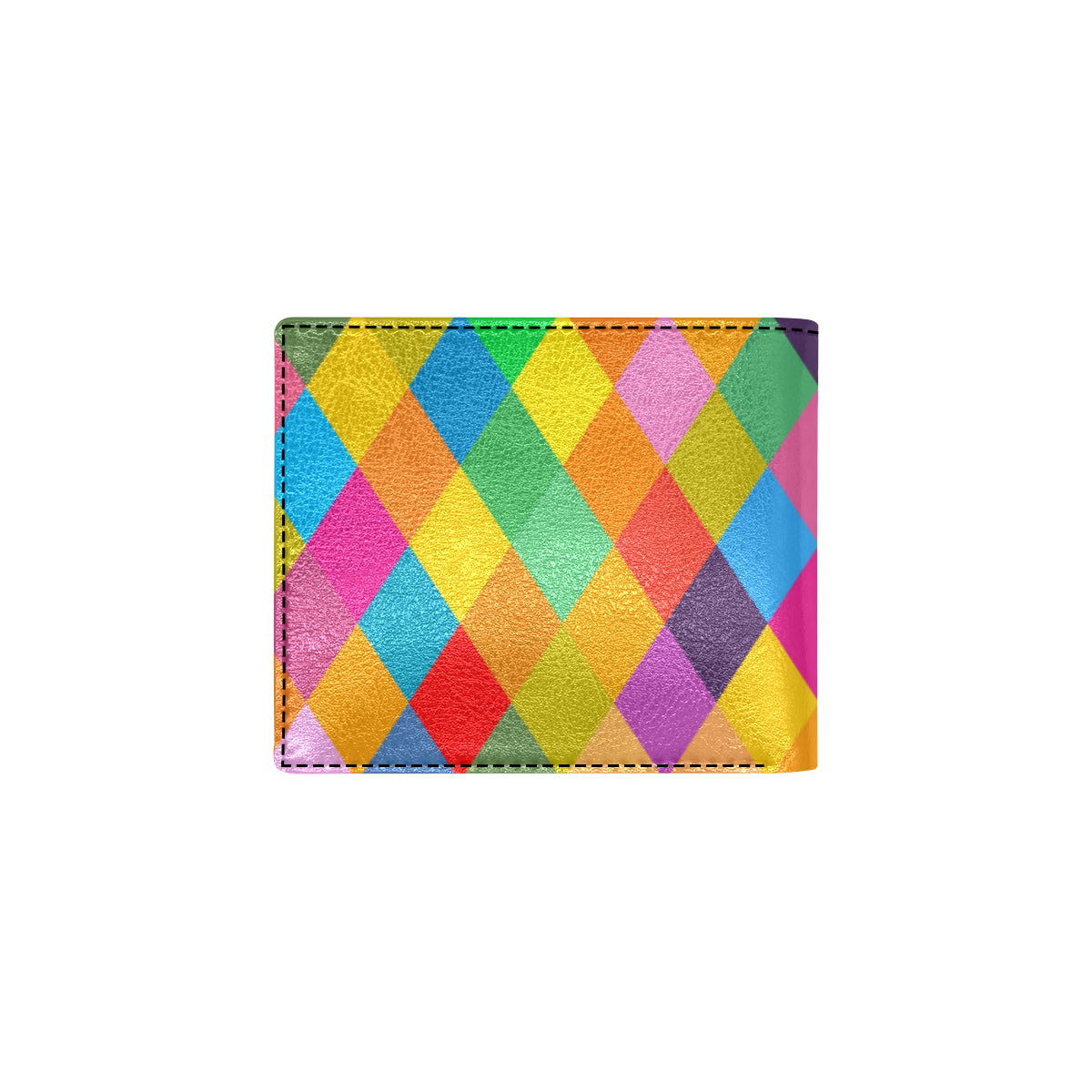 Harlequin Pattern Print Design 02 Men's ID Card Wallet
