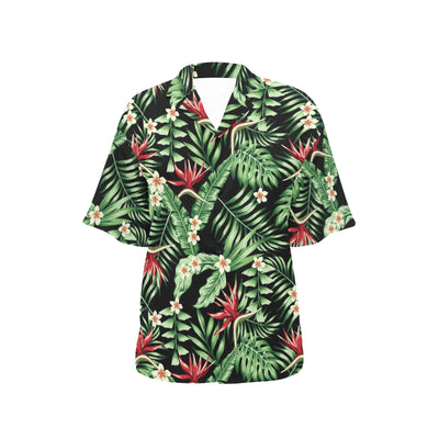 Bird Of Paradise Pattern Print Design BOP05 Women's Hawaiian Shirt