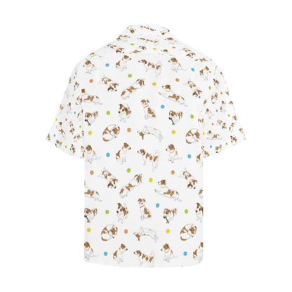 Russell Terriers With Balls Print Design LKS307 Men's Hawaiian Shirt
