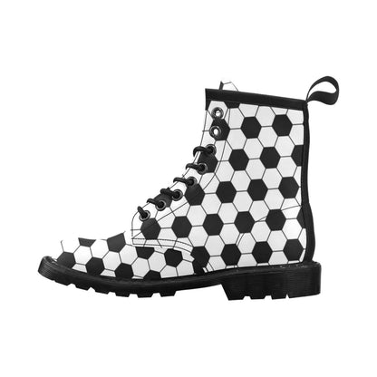 Soccer Ball Texture Print Design LKS303 Women's Boots