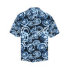 Tie Dye Dark Blue Print Design LKS306 Men's Hawaiian Shirt