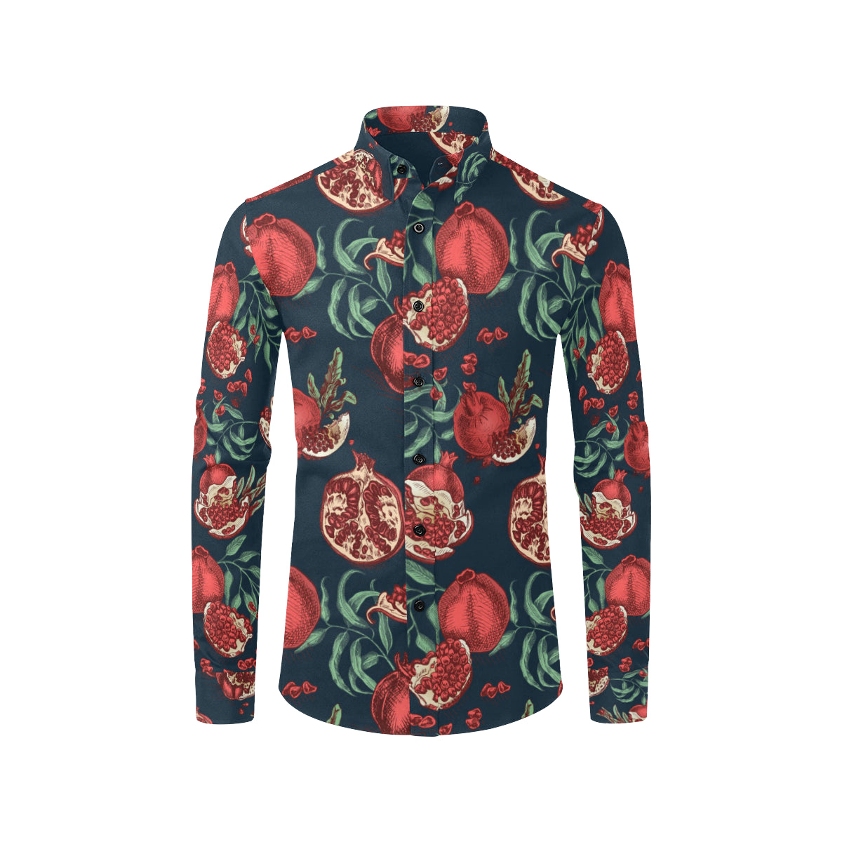 Pomegranate Pattern Print Design PG04 Men's Long Sleeve Shirt