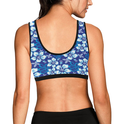 Hibiscus Pattern Print Design HB04 Sports Bra